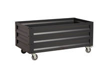 Højbed på hjul sort 80 x 45 x 40 cm - Garden